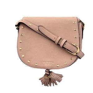 VICTORIA’S SECRET Adjustable Crossbody Purse w/Tassel & Gold Toned Gromm…